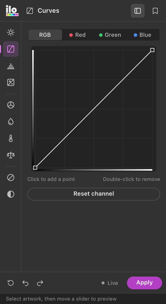 Curves in Color Tools