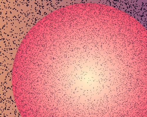 Close-up: the grain is made of vector dots