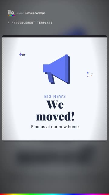 An animated announcement in one click