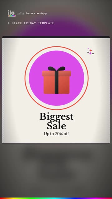 An animated Black Friday sale post