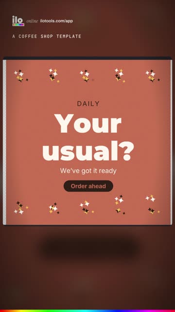 An animated coffee shop post