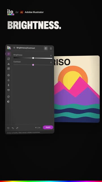 Brightness and contrast for vector art