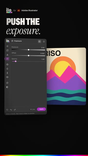 Exposure and gamma for vector art