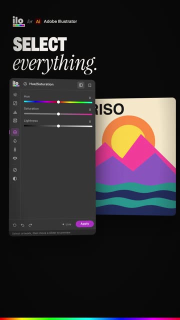 Hue and saturation for a whole vector poster