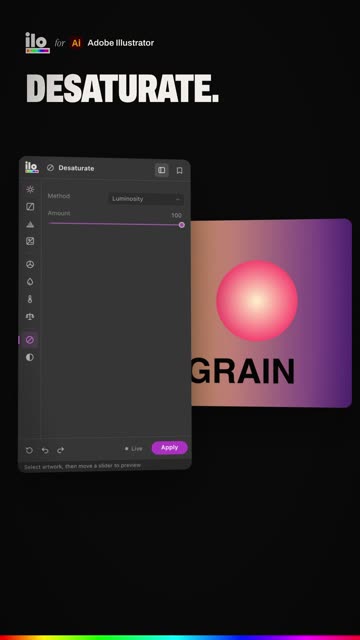 Desaturate and invert vector art