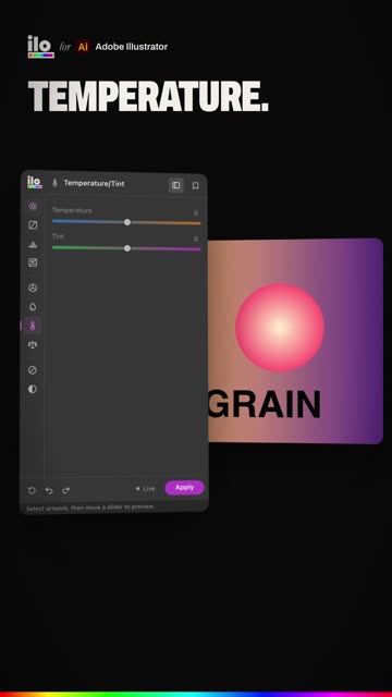 Warm up a vector illustration in one slider