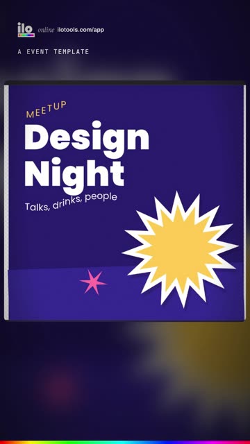 An event poster that moves