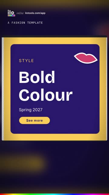 An animated fashion drop post