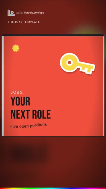 An animated hiring post in one click