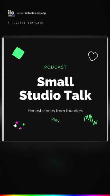 An animated podcast post for every episode