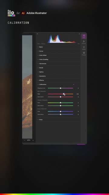 Fine-tune photo colour with Calibration (Illustrator)