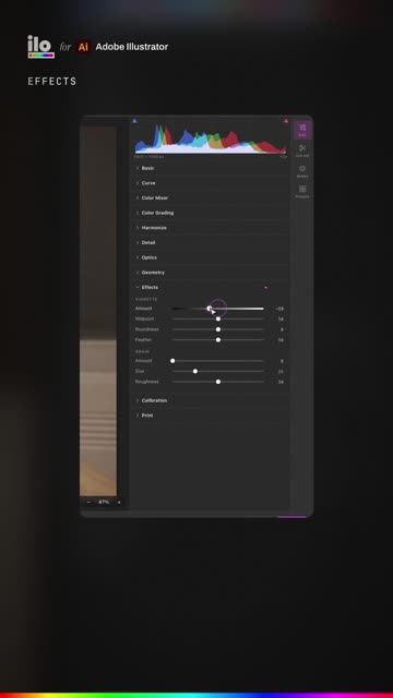 Film grain and vignette in Illustrator