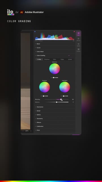 Cinematic colour grading in Illustrator