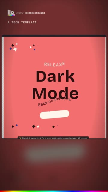 An animated tech product post