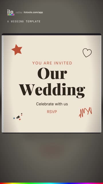 An animated wedding invitation in one click