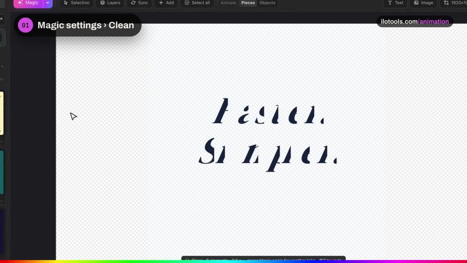 Five moods, one design.: a step of the tutorial on the real software