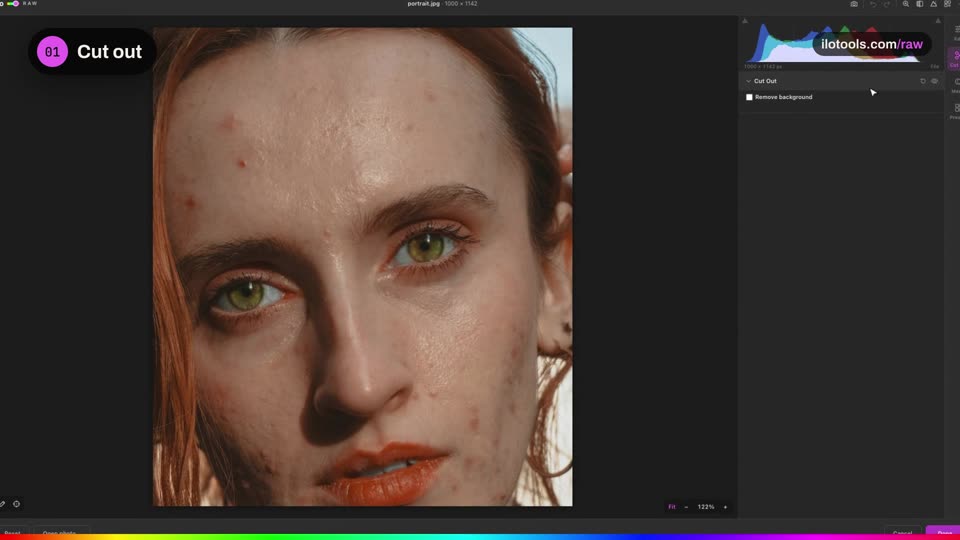 Remove a background in Illustrator.: a step of the tutorial on the real software